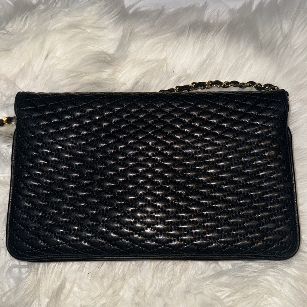 BALLY Chain Shoulder Bag Leather Black Authentic used condition- Rehab - Picture 5 of 14